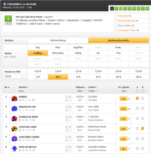 Zwillingswetten bei Racebets